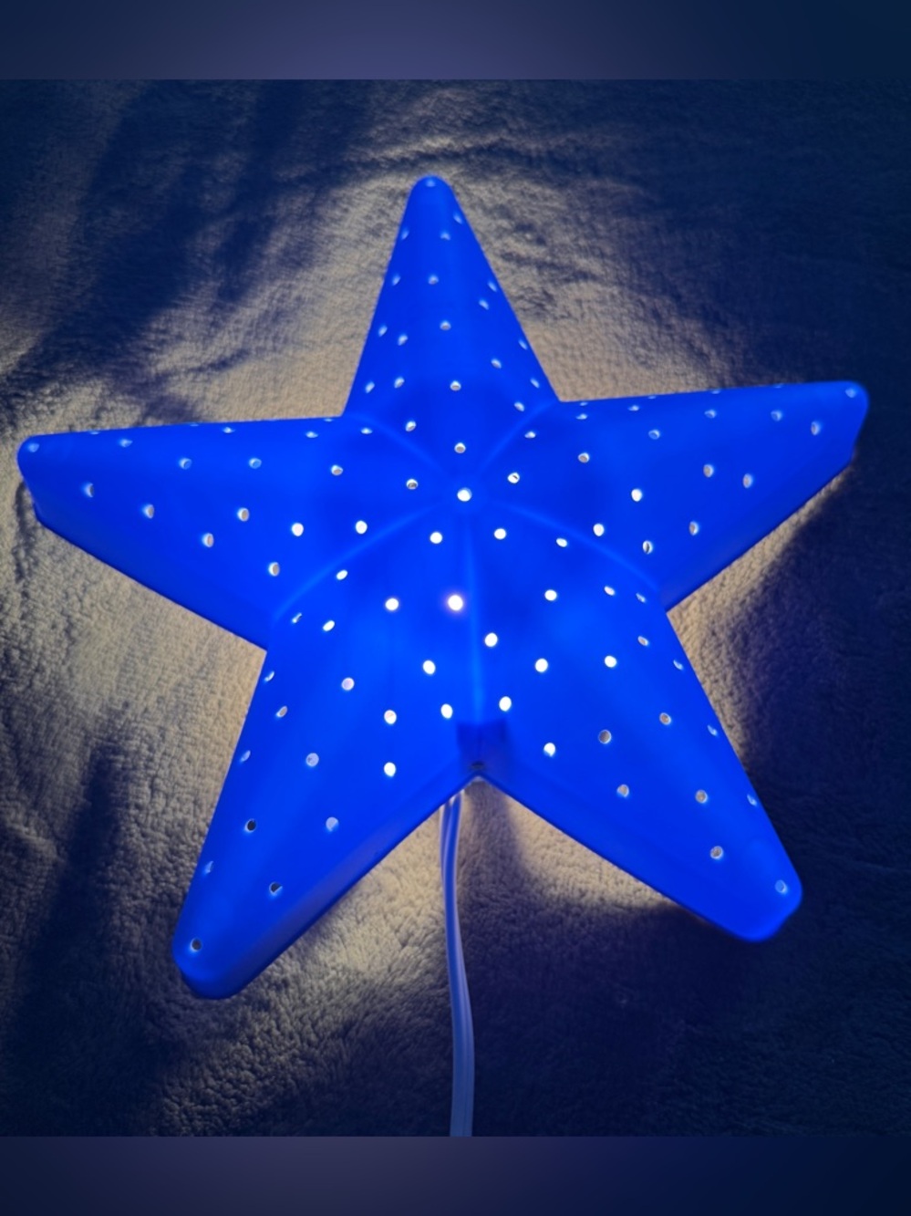 VTG IKEA Blue Star Nightlight Celestial Whimsical Smila Stjarna Wall Lamp *screw
